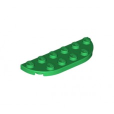 LEGO lapos elem 2x6 hosszú oldalán lekerekített sarkokkal, zöld (18980)